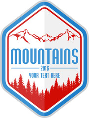 Vector Mountains Emblem logo