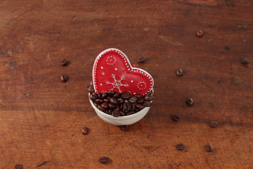 heart and coffee
