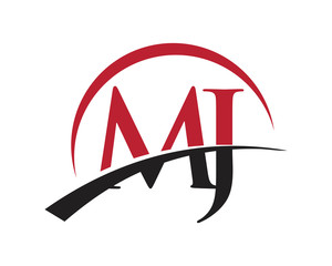 MJ red letter logo swoosh
