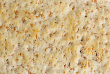 Whole grain cracker. Closeup.