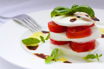Traditional Italian salad. Closeup
