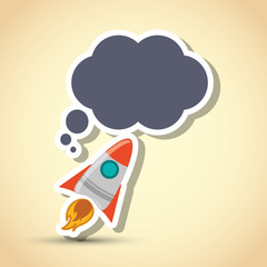 Rocket icon design, vector illustration