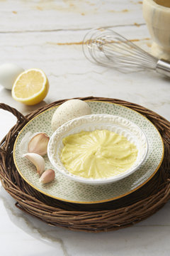 Classic aioli with lemon, fresh garlic and eggs