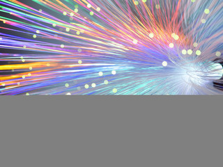 Bundle of fibre optics used to send data