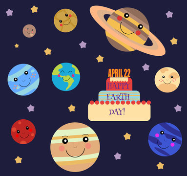 Happy Earth Day illustration