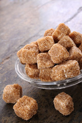 unrefine brown sugar lumps