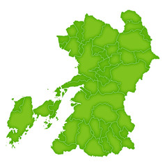 熊本　地図　緑　アイコン