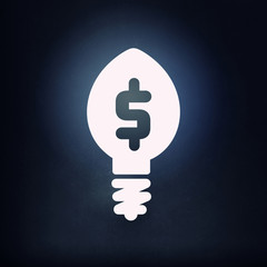 Bulb white icon