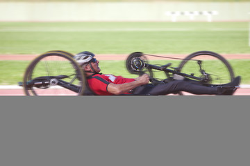 Cyclist in para-athletic competition