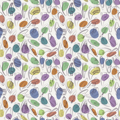 Vector seamless pattern of variety men shoes.