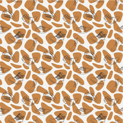 Vector seamless pattern of variety men shoes.