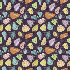 Fototapeta premium Vector seamless pattern of variety men shoes.