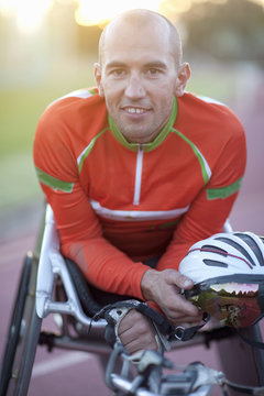 Close up of para-athlete