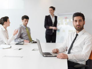 Fototapeta premium portrait of young modern arab business man at office