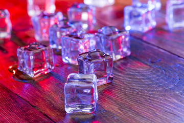 Ice cubes. Abstract background