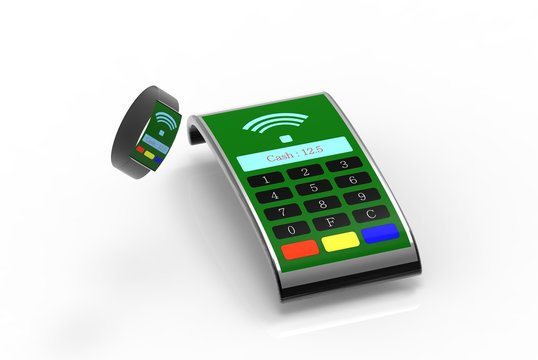 Fashion mPos machine with nice smart watch for payment