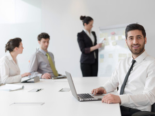 Obraz premium portrait of young modern arab business man at office