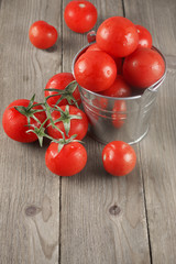 Tomatoes in bucket