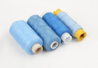 Threads on white backround