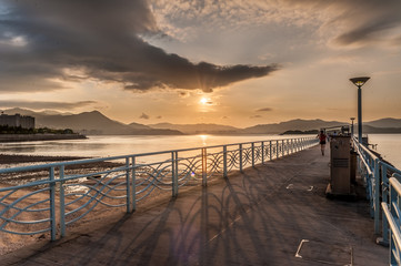 Fototapeta na wymiar Sunset on a dock