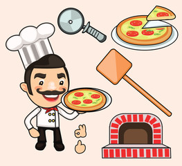 pizzeria restaurant vector