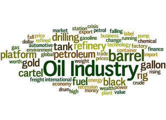 Oil Industry, word cloud concept 2