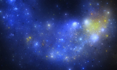 Obraz na płótnie Canvas Dark deep space starfield