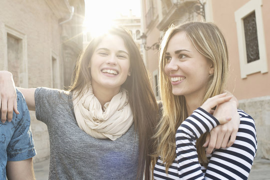 Young friends on vacation, Valencia, Spain