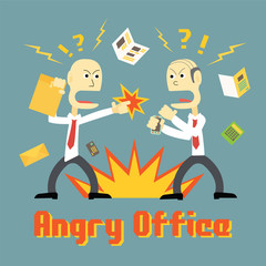 Stress in Office and people get in angry mood