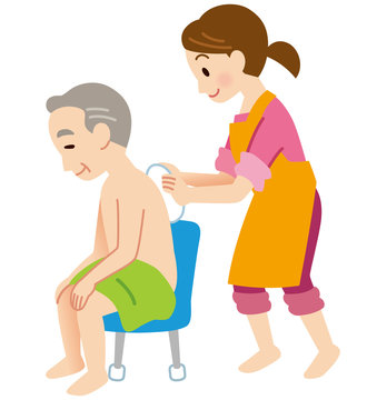 高齢者　介護　入浴介助