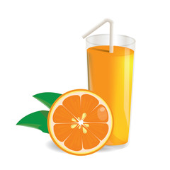 Illustration vector set of orange juice.