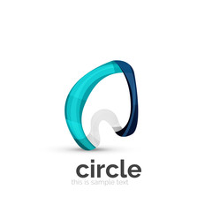 Abstract swirly round logo template