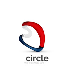 Abstract swirly round logo template