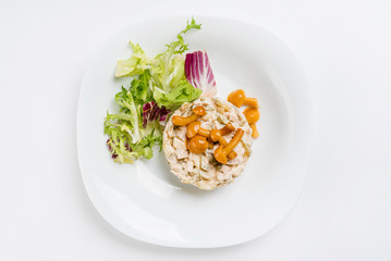 salad with mushrooms