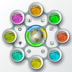 Abstract 3D Paper Infographics