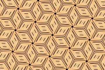 Light brown ornament with geometric elements and patterns. 8
