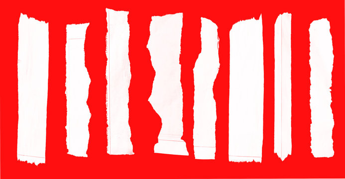 paper on red background