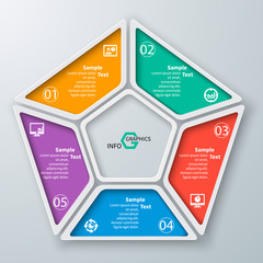 Abstract 3D Paper Infographics