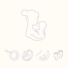  Health medical and care child. Motherhood.