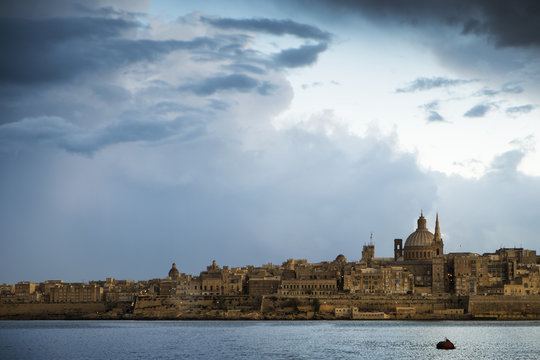 View of Valletta in early evening, Malta