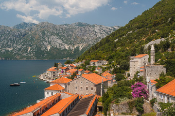 Naklejka na ściany i meble Perast is an old town on the Bay of Kotor in Montenegro.