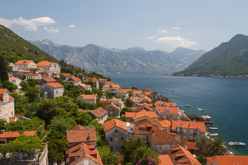 Perast is an old town on the Bay of Kotor in Montenegro.