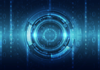 Abstract security digital technology background. Illustration Vector