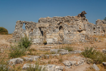 Fototapeta na wymiar Ruins of the ancient city of Miletus, Turkey