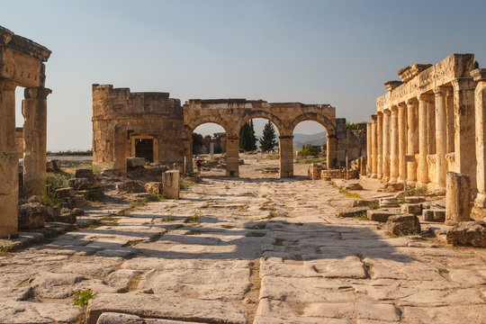 Ruins of the ancient city of Hierapolis, Turkey