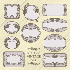 Vector vintage frames