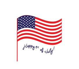 Happy Independence Day - July 4th - Fourth of July - American Flag