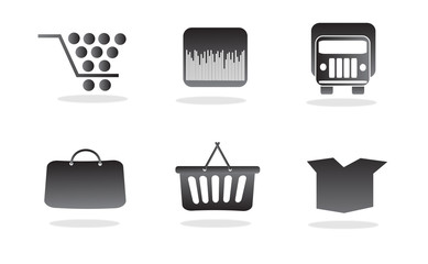 Shopping and e-commerce icon set - Illustration