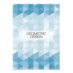 Vector geometrical blue background for leaflets, business cards, brochures, web-sites