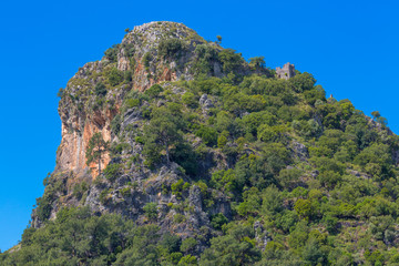 Mountains on River Dalyan Turkey